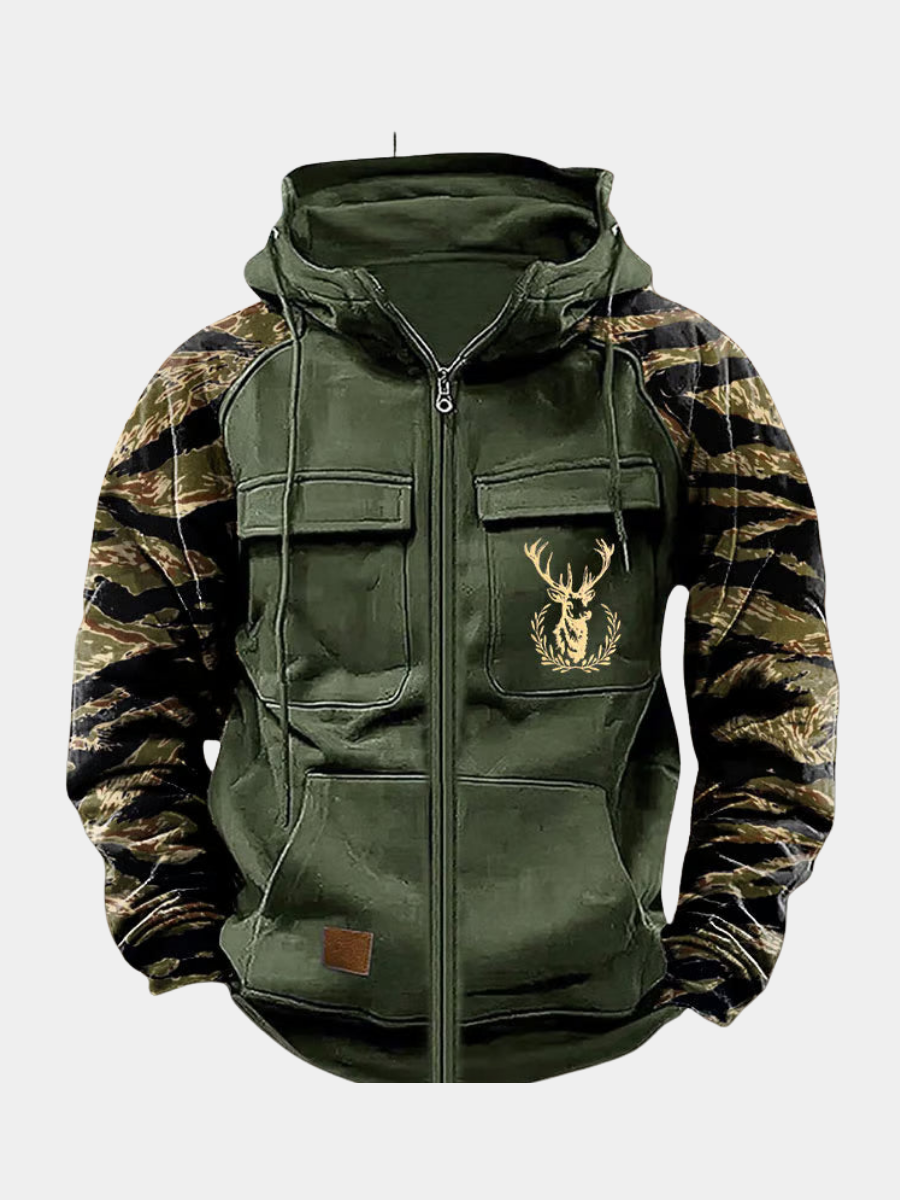 AVANOAH | CLEAN MULTI-POCKET ZIP HOODIE FOR MEN