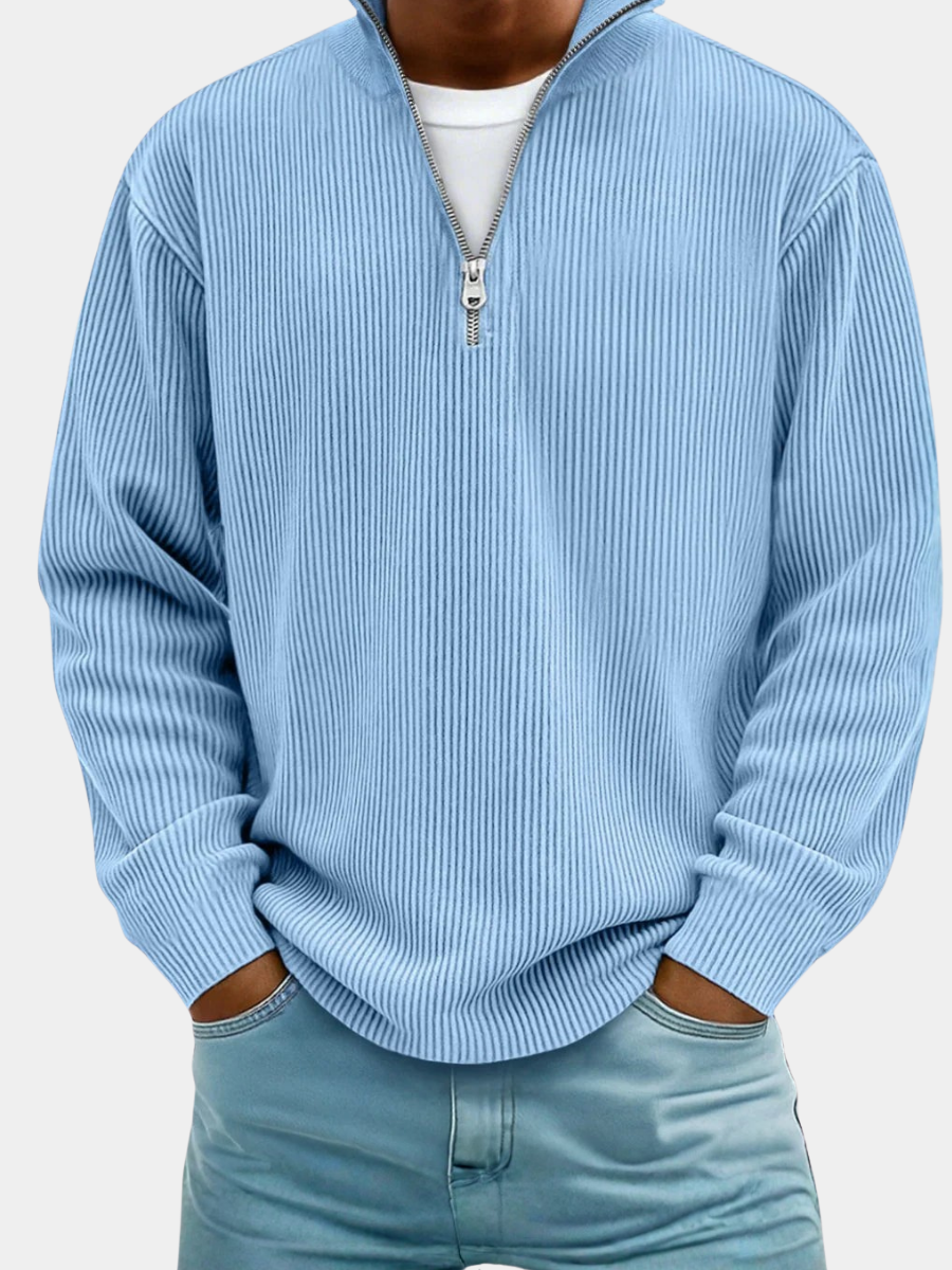 AVANOAH | CLASSIC KNIT SWEATER HALF-ZIP FOR MEN