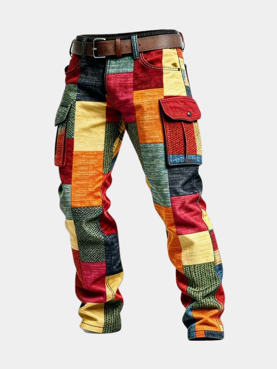AVANOAH | PATCHWORK CARGO PANTS FOR MEN