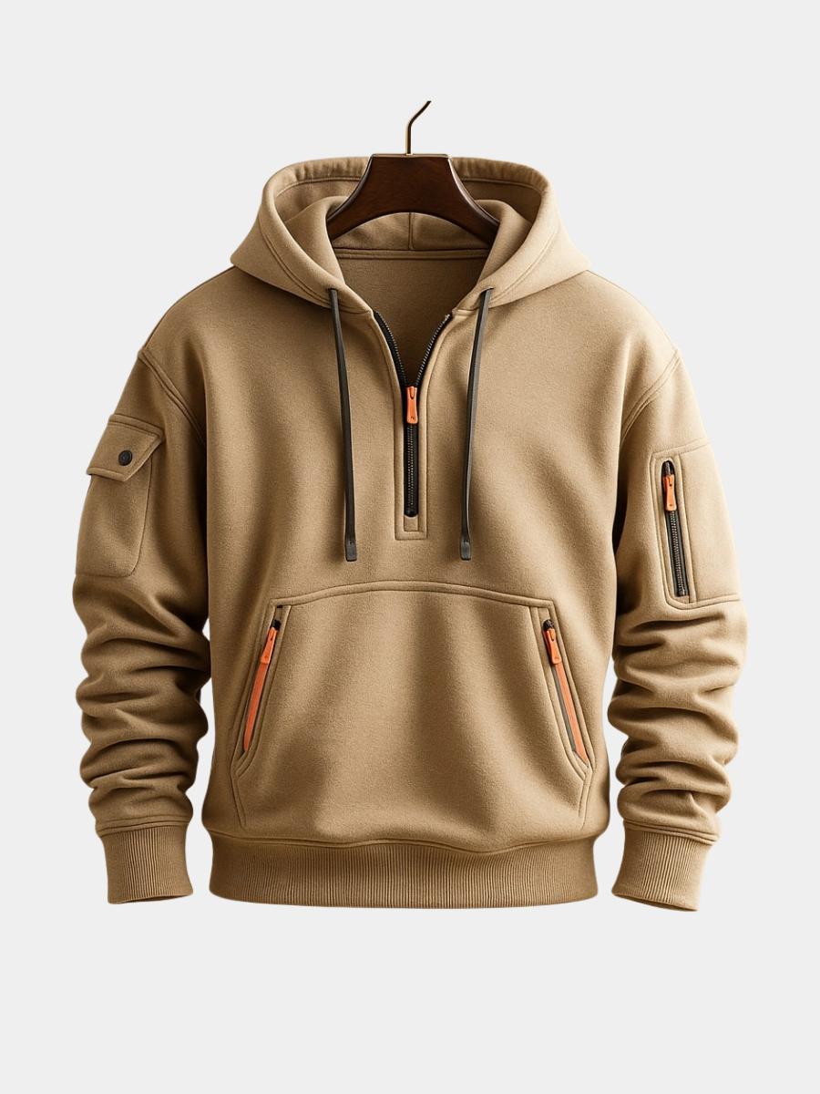 AVANOAH | HALF-ZIP FLEECE HOODIE FOR MEN
