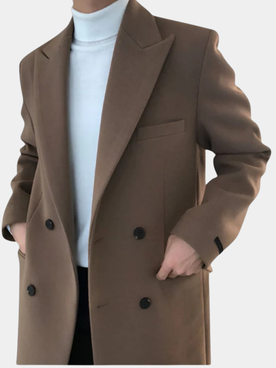 AVANOAH | ELEGANT DOUBLE-BREASTED COAT FOR MEN