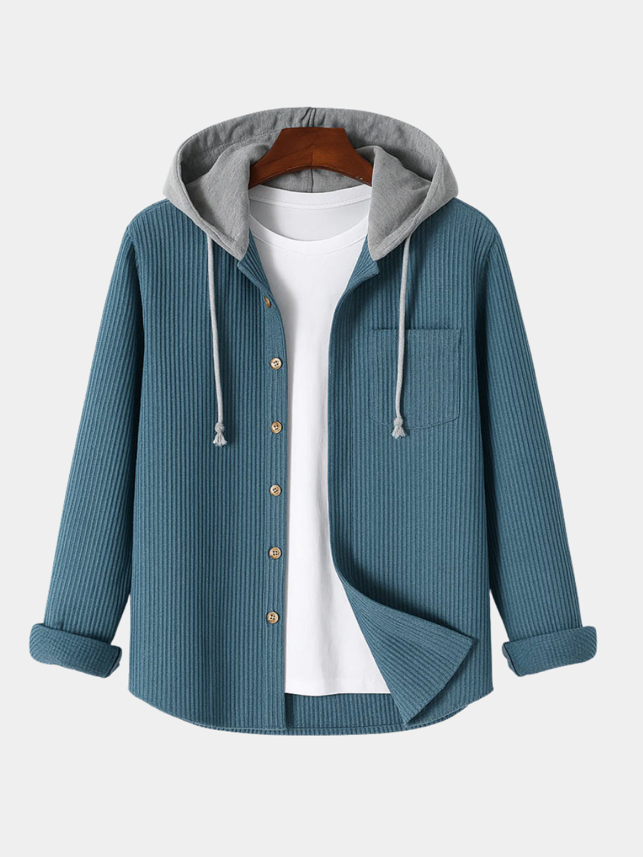 AVANOAH | CORDUROY SHIRT WITH HOOD