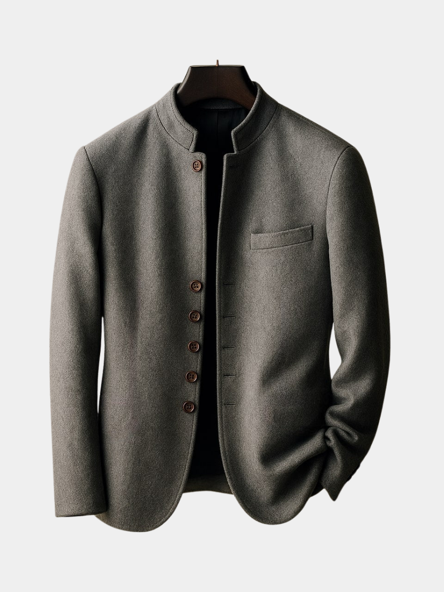 AVANOAH | WOOL JACKET WITH STRAIGHT COLLAR