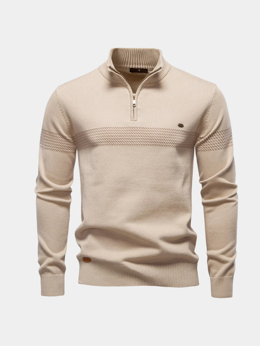 AVANOAH | CLASSIC HALF-ZIP KNIT SWEATER FOR MEN