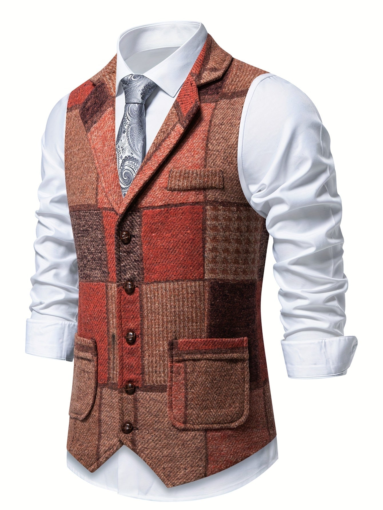 AVANOAH | FORMAL TWEED VEST FOR MEN