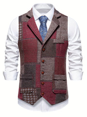 AVANOAH | FORMAL TWEED VEST FOR MEN