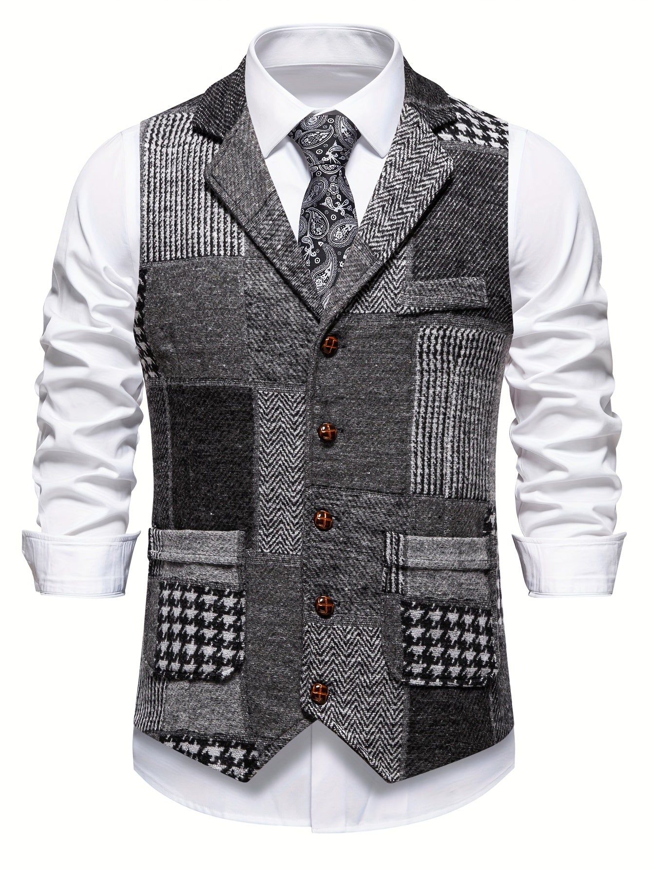 AVANOAH | FORMAL TWEED VEST FOR MEN