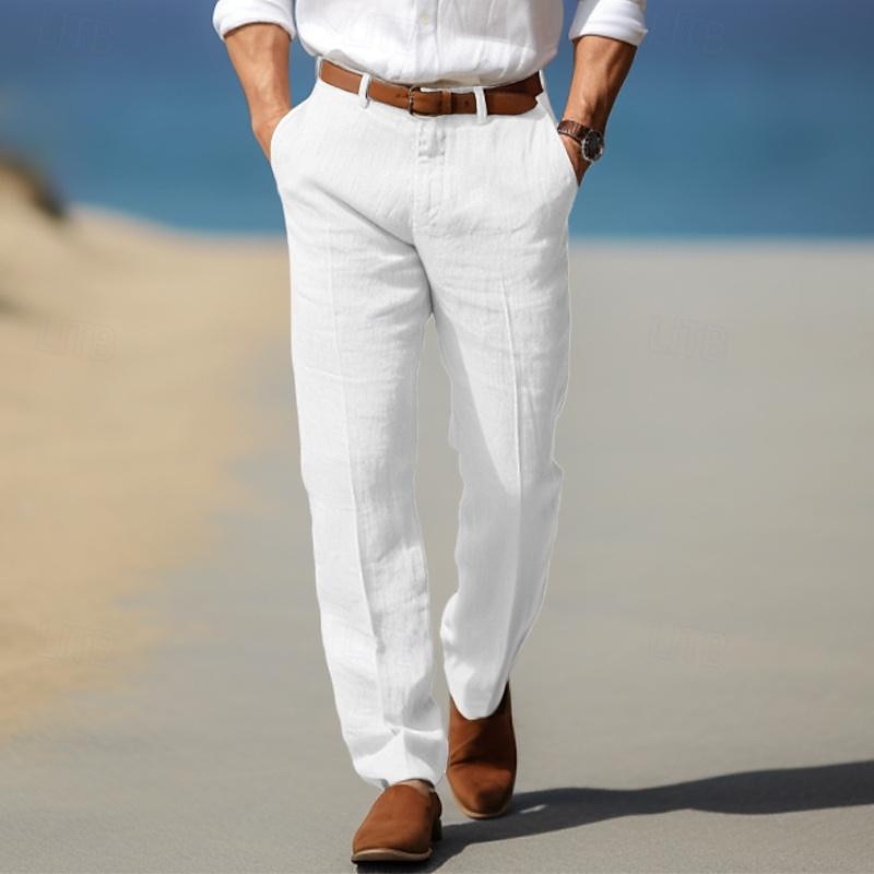 AVANOAH | LUXURY MEN'S PREMIUM LINEN PANTS (WITH BELT LOOPS)