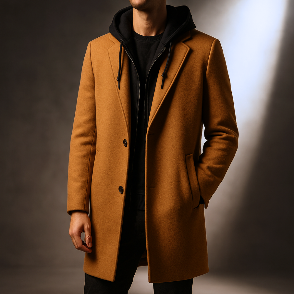 AVANOAH | WOOL HOODED COAT FOR MEN