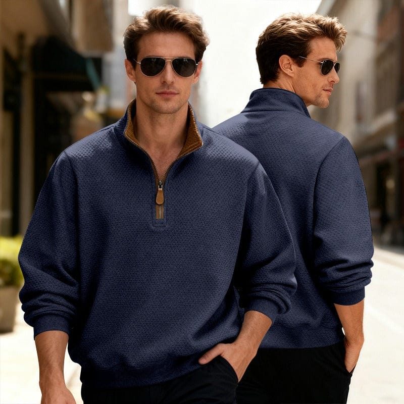 AVANOAH | TEXTURED ZIPPER SWEATER FOR MEN
