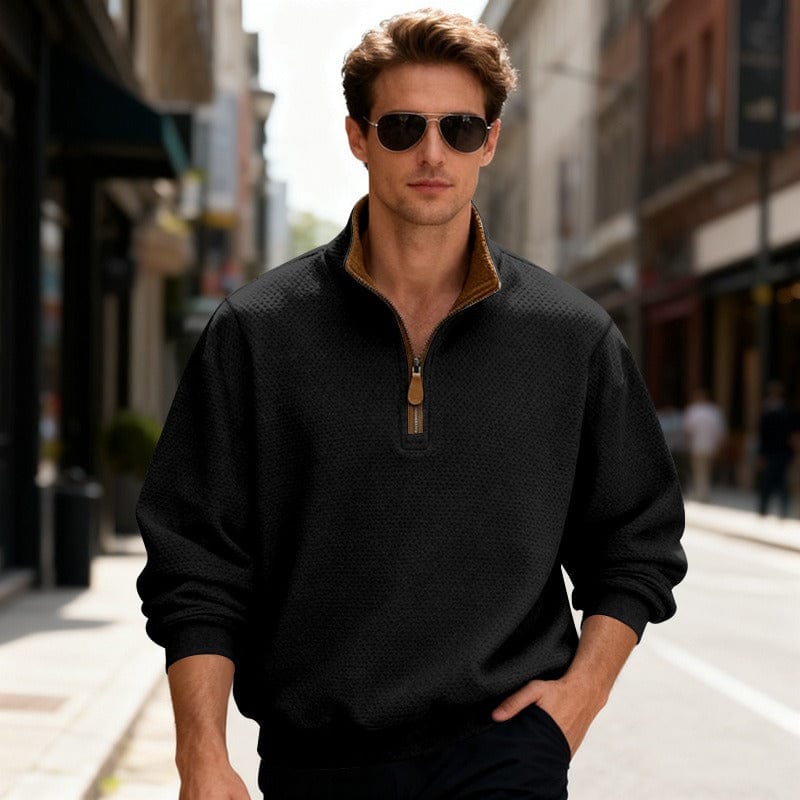 AVANOAH | TEXTURED ZIPPER SWEATER FOR MEN