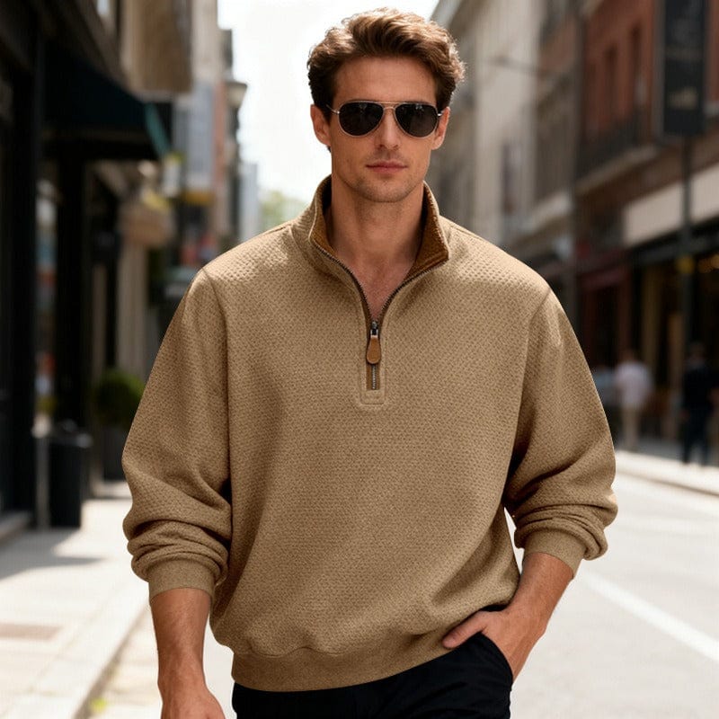 AVANOAH | TEXTURED ZIPPER SWEATER FOR MEN