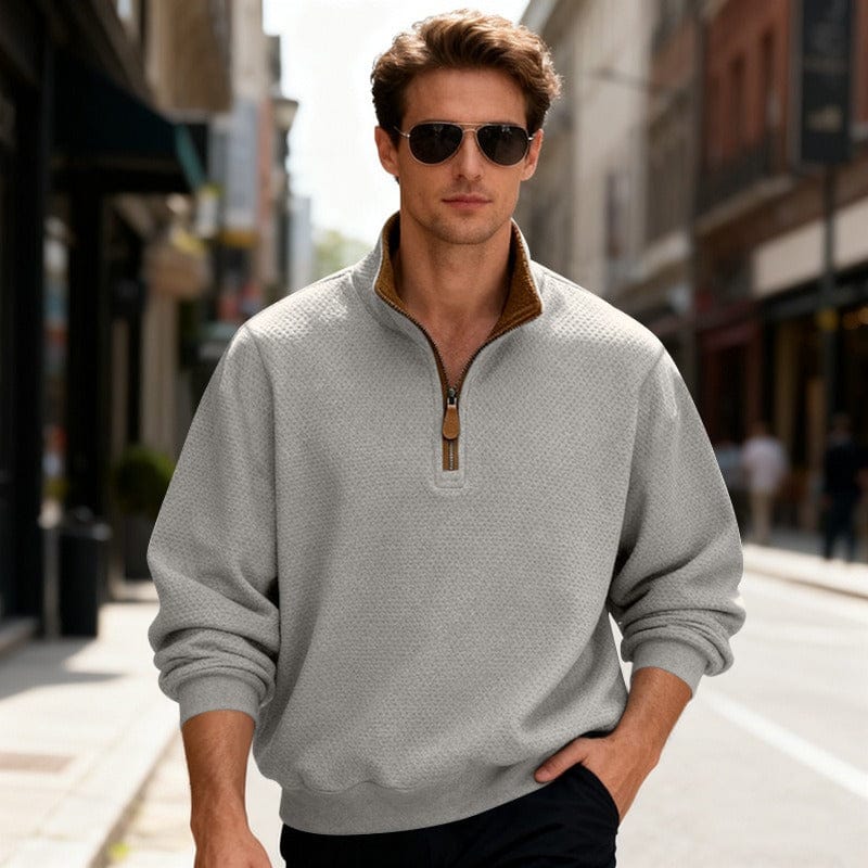 AVANOAH | TEXTURED ZIPPER SWEATER FOR MEN