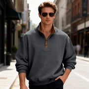 AVANOAH | TEXTURED ZIPPER SWEATER FOR MEN