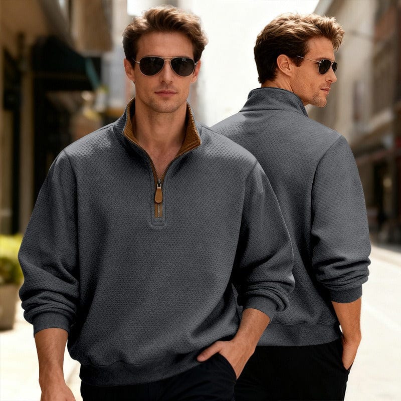AVANOAH | TEXTURED ZIPPER SWEATER FOR MEN