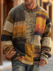 AVANOAH | ABSTRACT KNIT SWEATER FOR MEN