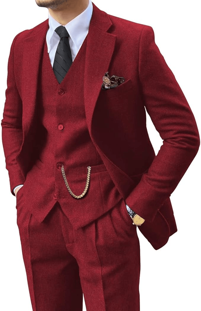 AVANOAH | HERRINGBONE SUIT FOR MEN