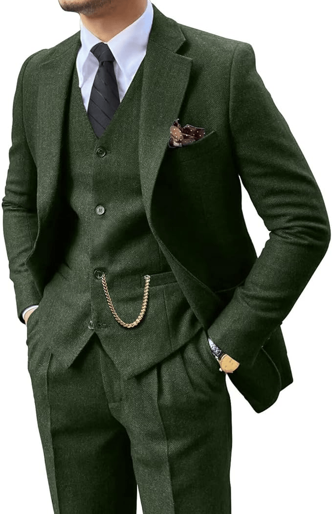AVANOAH | HERRINGBONE SUIT FOR MEN