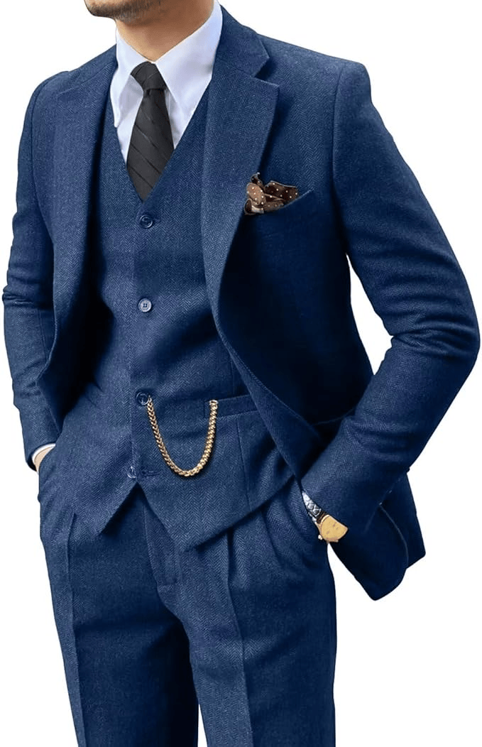 AVANOAH | HERRINGBONE SUIT FOR MEN